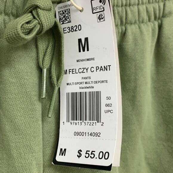 NWT New Adidas Mens Large Drawstring Waist Cozy Fleece Cargo Pants Joggers - Picture 3 of 6